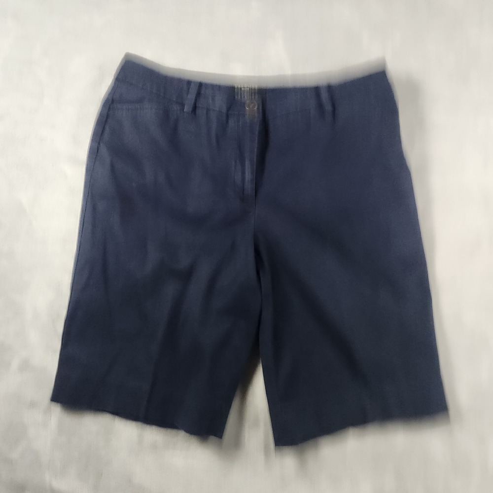 Talbots Classic Coastal Navy Blue Bermuda Perfect Shorts 6P 9.5" Inseam Preppy